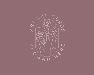 Artisanal Floral Hand logo design