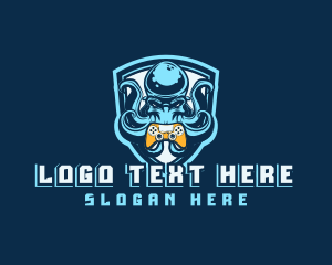 Twitch - Octopus Game Controller Shield logo design