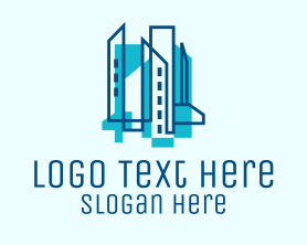 Architectural - Blue Architectural Company logo design