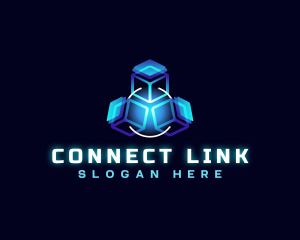 Link - Technology Cube Link logo design