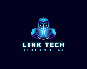 Technology Cube Link logo design