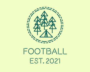 Scene - Pine Forest Campsite logo design