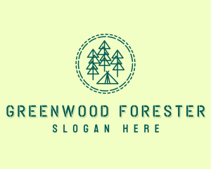 Pine Forest Campsite logo design