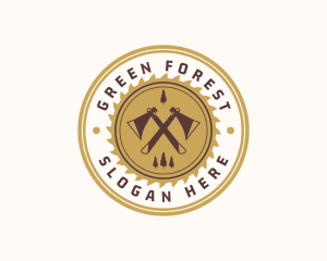 Axe Forest Lumber logo design