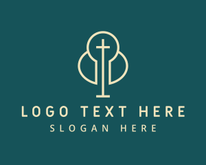 Rosary - Holy Christian Cross logo design