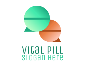 Pill - Speech Bubble Pills logo design