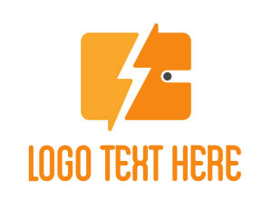 Electricity - Thunderbolt Payment Wallet logo design