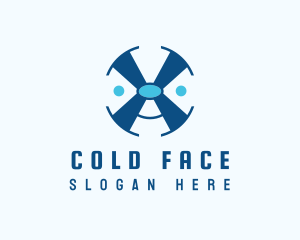 Fan Propeller Face logo design
