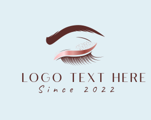 Eyebrow Eyelashes Cosmetic Makeup logo design