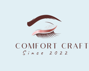 Eyebrow Eyelashes Cosmetic Makeup logo design