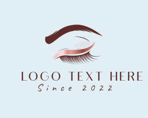 Eyelash Extension - Eyebrow Eyelashes Cosmetic Makeup logo design