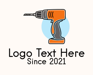 Fixing - Electric Power Drill logo design