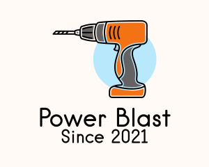 Electric Power Drill  logo design