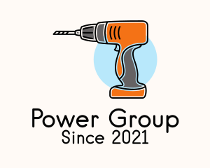 Machine - Electric Power Drill logo design