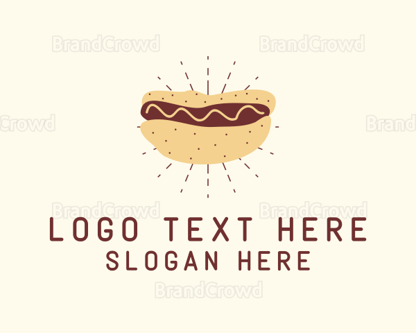 Hot Dog Sandwich Snack Logo
