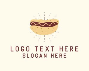 Hot Dog Sandwich - Hot Dog Sandwich Snack logo design