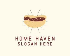 Hot Dog Sandwich Snack Logo