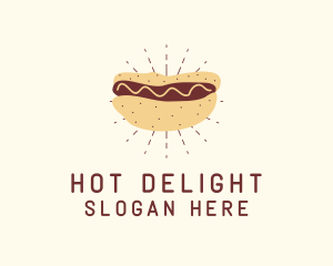 Hot Dog - Hot Dog Sandwich Snack logo design