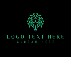 Herbal - Nature Human Tree logo design