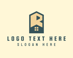 Letter R - Home Roofing Letter R logo design