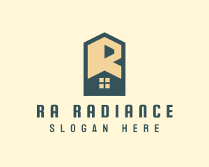 Home Roofing Letter R logo design