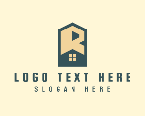 Home - Home Roofing Letter R logo design