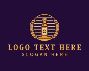 Tulip Glass - Wheat Beer Bottle logo design