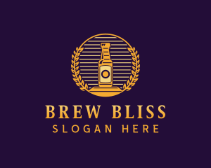 Wheat Beer Bottle logo design