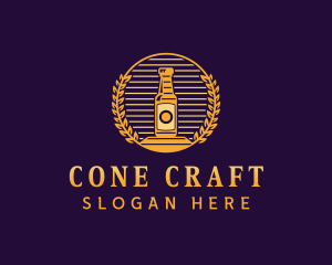 Wheat Beer Bottle logo design