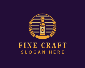 Wheat Beer Bottle logo design