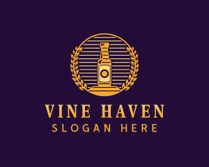 Wheat Beer Bottle logo design