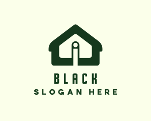 Housing - Green House Letter I logo design