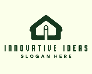 Green House Letter I logo design