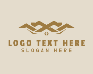 Village - Golden House Roofer logo design
