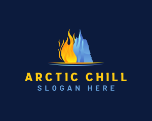 Iceberg - Fire Ice HVAC Ventilation logo design