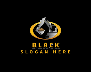 Construction Excavator Machine Logo