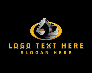 Construction Excavator Machine Logo