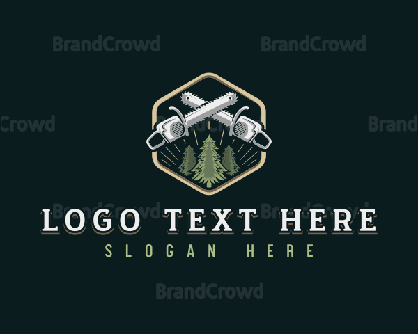 Chainsaw Timber Woodwork Logo