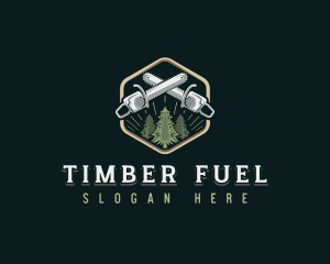 Chainsaw Timber Woodwork logo design