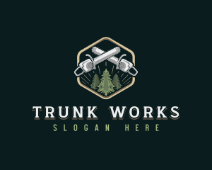 Trunk - Chainsaw Timber Woodwork logo design
