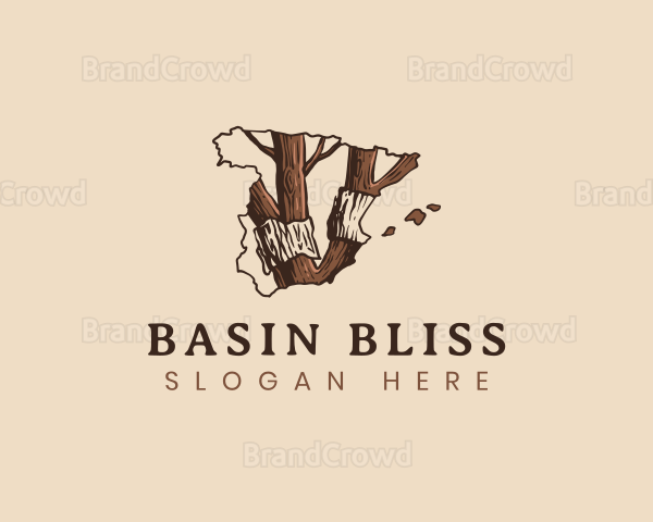 Spain Cork Oak Tree Logo