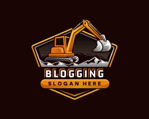 Excavator Backhoe Machine Logo
