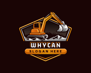 Excavator Backhoe Machine Logo