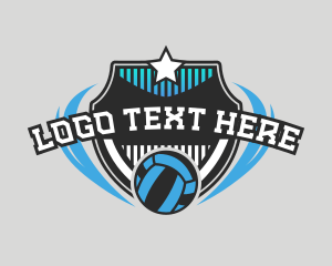 Sports Gym - Volleyball Sports Team logo design