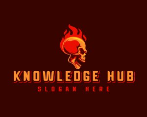 Angry Skull Fire Logo