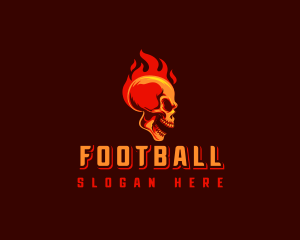 Angry Skull Fire Logo