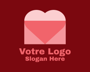 Love Letter - Heart Love Letter logo design