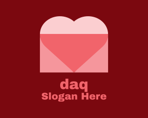 Romantic - Heart Love Letter logo design