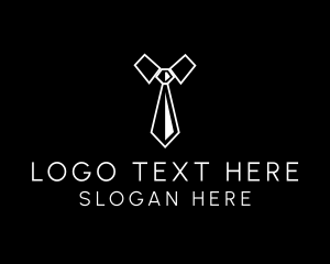 College - Necktie Suit Shirt logo design
