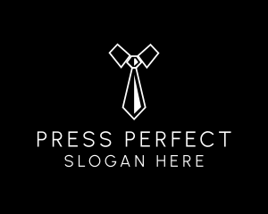 Ironing - Necktie Suit Shirt logo design